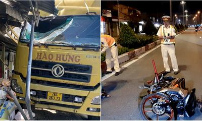 Tin tức tai nạn giao thông mới nhất ngày 30/9: Xe tải chở gỗ dăm lao vào nhà dân trên QL1 qua Quảng Ngãi