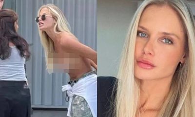 Nữ người mẫu bị bắt vì để ngực trần dắt chó đi dạo ở Brazil
