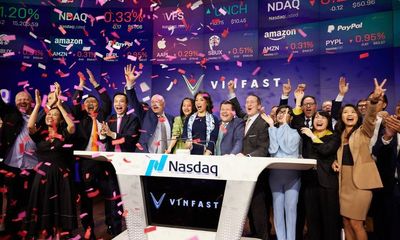 VinFast đạt vốn hóa vượt 85 tỷ USD sau phiên đầu tiên chào sàn Mỹ