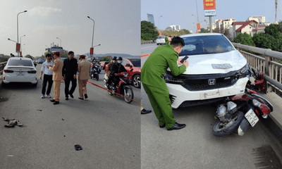 Thanh Hóa: Va chạm với ô tô, 2 cô gái đi xe máy văng khỏi cầu vượt tử vong