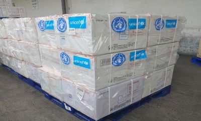 Lô vaccine 5 trong 1 do WHO và UNICEF hỗ trợ đã về đến Hà Nội