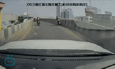 Video: Chàng trai suýt rơi khỏi cầu vượt vì màn 