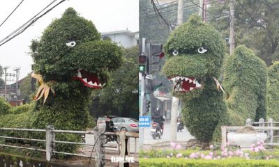 Tạo hình rồng ở Nghệ An gây tranh cãi: Cư dân mạng ví von “giống sâu xanh”