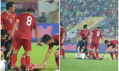 Bóng đá - Triệu Việt Hưng dính chấn thương nặng, nhập viện cấp cứu giữa trận Việt Nam đấu Palestine