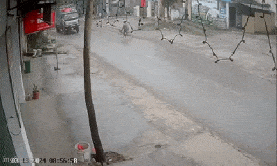 Video - Video: Rùng mình cảnh người đi xe đạp bất ngờ lao vào đầu xe tải ngược chiều