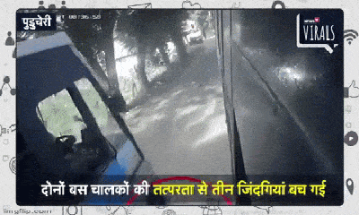 Video: Bị kẹt cứng giữa hai chiếc xe buýt, gia đình 3 người thoát chết trong gang tấc