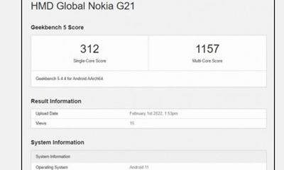Tin tức công nghệ mới nóng nhất hôm nay 3/2: Nokia G21 xuất hiện trên nền tảng Geekbench