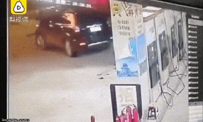 Video: Trạm xăng rực lửa vì sơ suất của tài xế ô tô