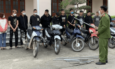 Thái Nguyên: Tạm giữ 13 đối tượng mang hung khí đi hỗn chiến