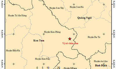 Kon Tum: 5 trận động đất liên tiếp xảy ra trong ngày 18/4
