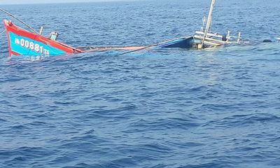 Quảng Nam: Tàu cá bị tông chìm trên biển, 3 ngư dân được ứng cứu kịp thời