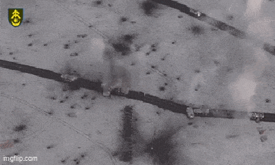 Clip: Hỏa lực dồn dập tấn công đoàn xe tăng thiết giáp Nga, phá vỡ đội hình