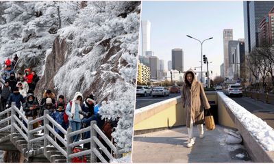 Trung Quốc: Nhiệt độ miền Bắc xuống gần mức thấp nhất lịch sử, miền Nam có tuyết rơi hiếm thấy