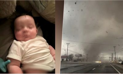 Lốc xoáy ập đến cuốn bay chiếc nôi, bé trai 4 tháng tuổi sống sót kỳ diệu
