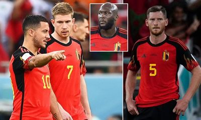 World Cup 2022: De Bruyne, Hazard ẩu đả với Vertonghen sau trận thua Ma-rốc