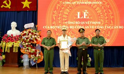 Thượng tá Nguyễn Huy Hải được bổ nhiệm giữ chức Phó Giám đốc Công an tỉnh Bình Phước