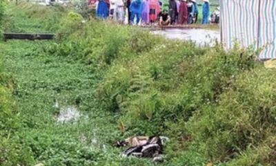 Vụ người đàn ông chết bất thường trên đường ở Nghệ An: Xe máy dưới mương nước