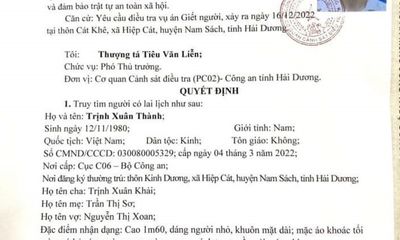 Vụ án mạng ở Hải Dương: Truy tìm nghi phạm Trịnh Xuân Thành
