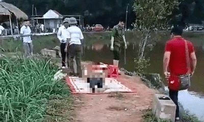 Kinh hãi phát hiện thi thể thiếu nữ dưới hồ câu cá ở Nghệ An