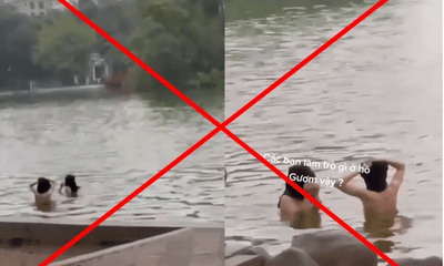 Vụ clip 2 người tắm ở hồ Hoàn Kiếm: Diễn ra vào sáng sớm