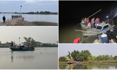 Tìm kiếm 2 học sinh bị đuối nước trên sông Ninh Cơ