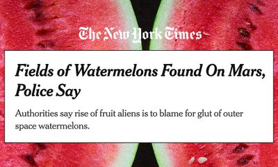 Vừa đăng tin về vườn dưa hấu trên sao Hoả, New York Times đã vội xoá vì lý do khiến nhiều người bật cười