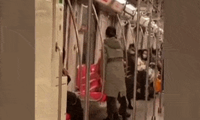 Video: Cô gái thắng tay xử đẹp tên biến thái khi bị sàm sỡ trên tàu điện