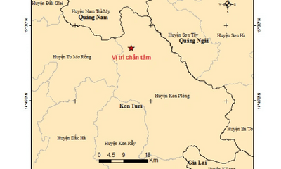 Xảy ra thêm 4 trận động đất ở Kon Tum trong chưa đầy 2 giờ