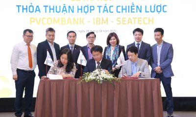 PVcomBank ký kết thỏa thuận hợp tác chiến lược với IBM và SEATECH về chuyển đổi số 