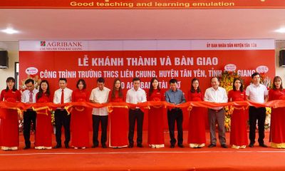 Agribank bàn giao công trình trường học với kinh phí 05 tỷ đồng tại tỉnh Bắc Giang 