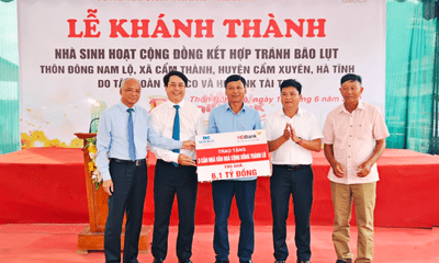 HDBank, Sovico trao tặng 3 nhà cộng đồng tránh lũ trị giá 6,1 tỷ đồng cho tỉnh Hà Tĩnh 