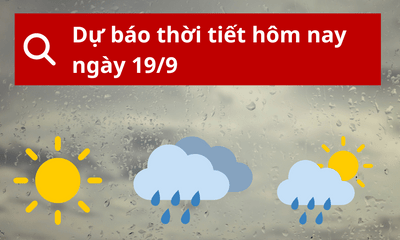 Tin tức dự báo thời tiết hôm nay 19/9: Bắc Bộ vẫn mưa rào rải rác sáng sớm