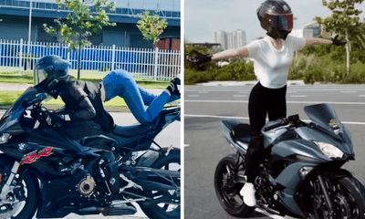 Công an xác minh video nữ người mẫu chạy mô tô thả 2 tay ở Thủ Thiêm