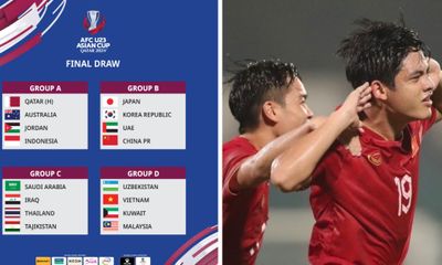 Kết quả bốc thăm VCK U23 châu Á: U23 Việt Nam cùng bảng với U23 Malaysia