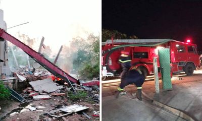Nóng: Nổ lớn làm sập nhà dân, ít nhất 1 người tử vong ở Ninh Bình