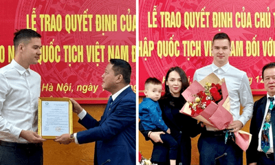 Thủ môn Nguyễn Filip nói tiếng Việt đầy xúc động khi chính thức nhận quốc tịch Việt Nam