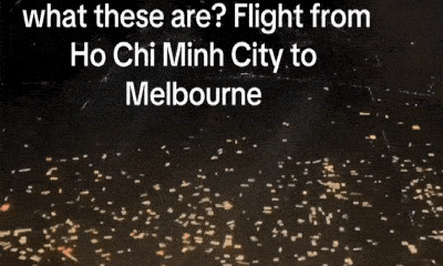 Du khách trên chuyến bay từ Việt Nam ghi lại cảnh tượng 