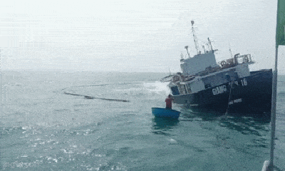 Đâm vào đá ngầm ở biển Cù Lao Chàm, tàu chở 3.000 tấn xi măng đang chìm