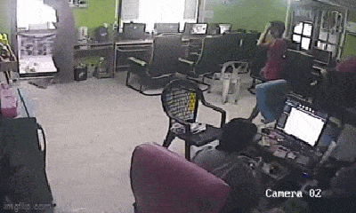 Video: Rắn quăng mình qua khe cửa, tấn công nam thanh niên tại quán net