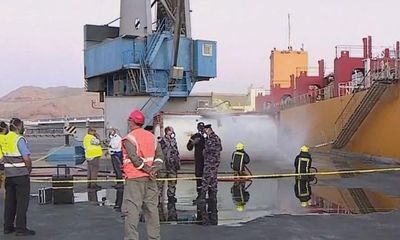 Nổ thùng chứa 25 tấn clo tại cảng biển Jordan, hàng trăm người thương vong