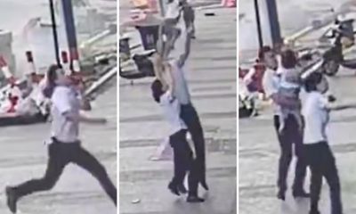 'Người hùng' đỡ bé gái rơi từ tầng 5 tại Trung Quốc