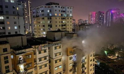 Hỏa hoạn tại chung cư trên đường Nguyễn Cơ Thạch, Hà Nội