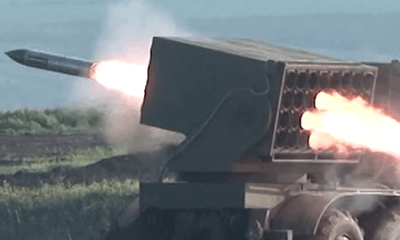 Video: 'Hỏa thần nhiệt áp' Cheburashka khai hỏa nhằm vào các vị trí quân đội Ukraine ở Donbass