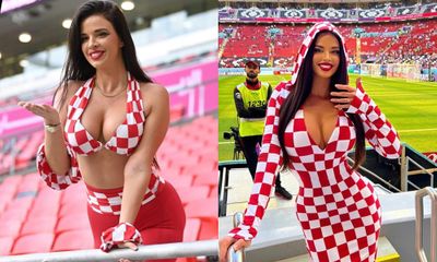 Cựu hoa hậu Croatia mặc đồ phá vỡ quy định của Qatar tại World Cup 2022