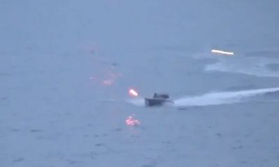 Video: Tàu trinh sát Nga Ivan Churs bắn hạ USV của Ukraine trên biển Đen