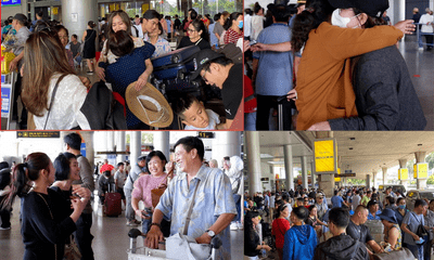 Sân bay Tân Sơn Nhất tấp nập người đón Việt kiều về quê ăn Tết