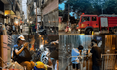 Cháy chung cư mini ở Mai Dịch, người dân tạm thời thuê trọ bên ngoài