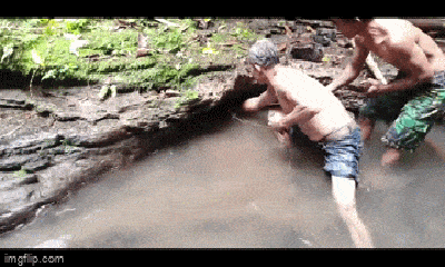 Video: Người đàn ông giật mình khi bị sinh vật lạ trong khe đá cắn tay