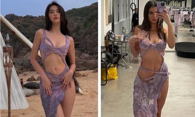 Ngọc Trinh diện váy cắt xẻ khoe body nóng bỏng, bị tố nhái váy của Kendall Jenner