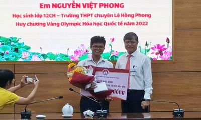 Nam sinh giành HVC Olympic Hóa học quốc tế: Sở GD&ĐT TP.HCM thưởng nóng 150 triệu đồng
